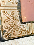 ANTIQUE RARE TIN TILE ORNATE FRAME DECOR - 4 AVAILABLE