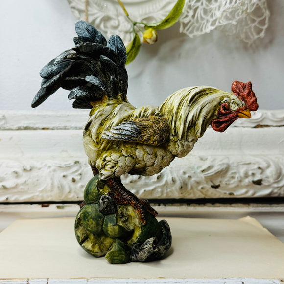 VINTAGE ORNATE ROOSTER STATUETTE