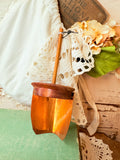 Antique hammered copper scoop ￼