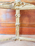 ANTIQUE GOLDEN BOW DOUBLE PHOTO FRAME
