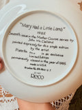 VINTAGE NURSERY RHYME PLATE - “Mary Had a Little Lamb”