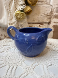 VINTAGE PFALTZGRAFT COBALT BLUE LEAF TEAPOT SHAPED PITCHER
