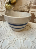 VINTAGE ROSEVILLE USA STRIPED CERAMIC BOWL