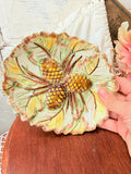 VINTAGE HAND PAINTED PINECONE DETAILED PLATE