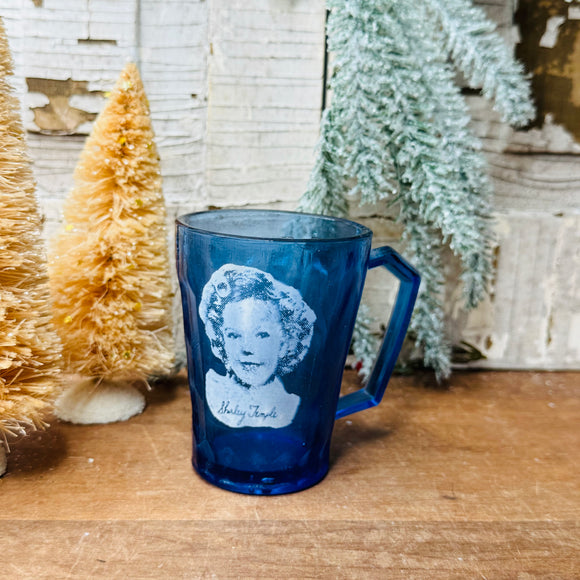 VINTAGE BLUE SHIRLEY TEMPLE MUG