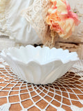 VINTAGE MILK GLASS FLOWER BOWL
