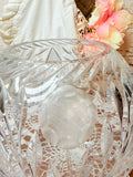 FOOTED CRYSTAL VINTAGE XL CONSOLE BOWL
