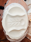 VINTAGE AMAZING XXLARGE DIVIDED MEAT SERVING PLATTER