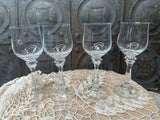 SET OF 4 ORNATE VINTAGE CORDIAL GLASSES