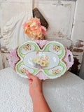 VINTAGE ORNATE FLORAL SCALLOPED TRAY