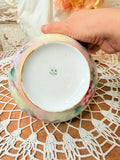 VINTAGE FLORAL BOWL WITH GOLD TRIM