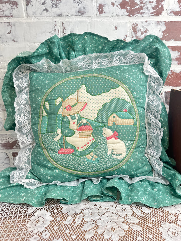 VINTAGE HANDMADE PILLOWS - FARM (2 AVAILABLE)