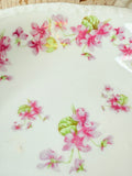 VINTAGE PINK AND GREEN LARGE BOWL