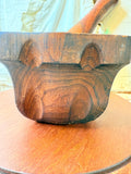 VINTAGE CARVED PRIMITIVE MORTAR AND PESTLE