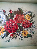 LARGE VINTAGE FLORAL TRAY