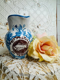 ITALY BLUE FLORAL PITCHER