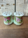 LEFTON HAND PAINTED VINTAGE FLORAL SALT AND PEPPER SHAKERS - 2 SETS AVAILABLE