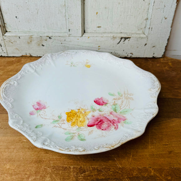 GORGEOUS FLORAL VINTAGE PLATE DECOR