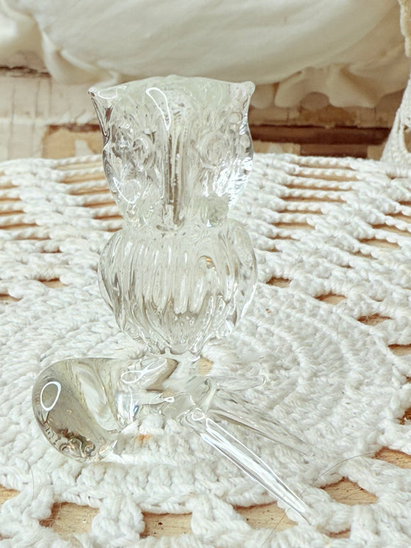 CRYSTAL GLASS OWL