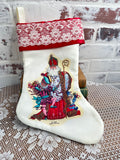 CHRISTMAS VINTAGE CHRISTMAS STOCKING #1