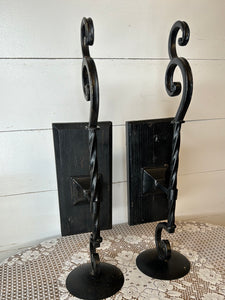 PAIR OF ORNATE SWIRL WALL SCONCES