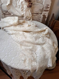 ANTIQUE CROCHETED TABLECLOTH
