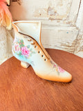 RARE PRUSSIA FLORAL PORCELAIN VICTORIAN SHOE - 2 AVAILABLE