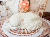 VINTAGE XL CERAMIC FLUFFY CAT STATUETTE