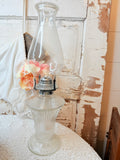 VINTAGE RIBBED OIL HURRICANE LAMP