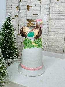 CERAMIC VINTAGE BELL - ROOSTER