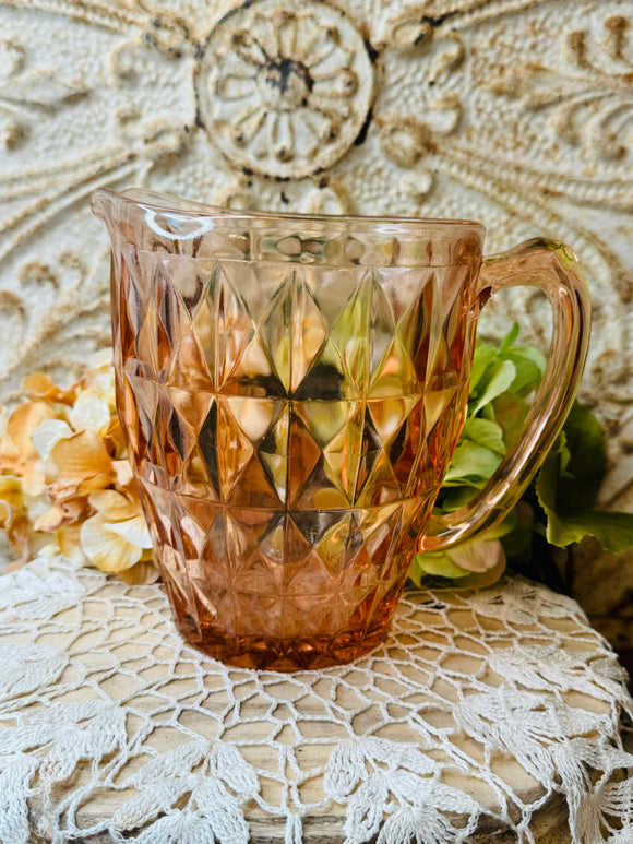 VINTAGE JEANNETE CUBIST PINK PITCHER