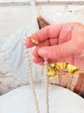 VINTAGE PEARL NECKLACE WITH GOLD CLASP