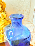 VINTAGE BUBBLY COBALT BLUE BOTTLE - 2 AVAILABLE