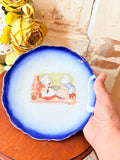 VINTAGE SUN BONNET BABIES BLUE TRIM PLATE