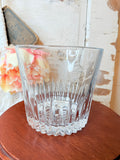 VINTAGE GLASS ICE BUCKET