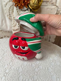VINTAGE RED M&M CHRISTMAS COOKIE JAR