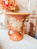 VINTAGE WELLER POTTERY FLORAL URN VASE
