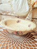 AMAZING VINTAGE CRAZED FLORAL BOWL