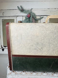 1950S HARD SHELL GREEN BEIGE XL SUITCASE