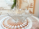 VINTAGE CAMBRIDGE GLASS FOOTED ETCHED CONSOLE BOWL