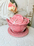 VINTAGE PINK CABBAGE PORTUGAL SOUP TUREEN