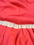 ANTIQUE COLONIAL STYLE RED DRESS