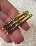 VINTAGE GOLD “LOVE ME MORE” BRACELET CUFF SET