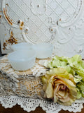SET OF 3 MILK GLASS PUDDING CUSTARD CUPS / RAMEKINS