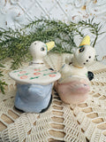 RARE JAPAN STORK BABY DUCK SALT AND PEPPER SHAKERS VINTAGE