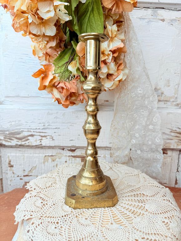 BRASS CANDLESTICK VINTAGE ORNATE