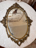ANTIQUE GOLD METAL WALL MIRROR