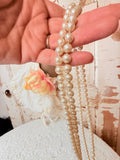 VINTAGE KNOTTED PEARL ECRU NECKLACE