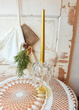 ANTIQUE VINTAGE FOSTORIA LUSTRE YELLOW CRYSTAL CANDELABRA - 2 AVAILABLE