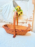 VINTAGE FOLDING BASKET RARE OVAL